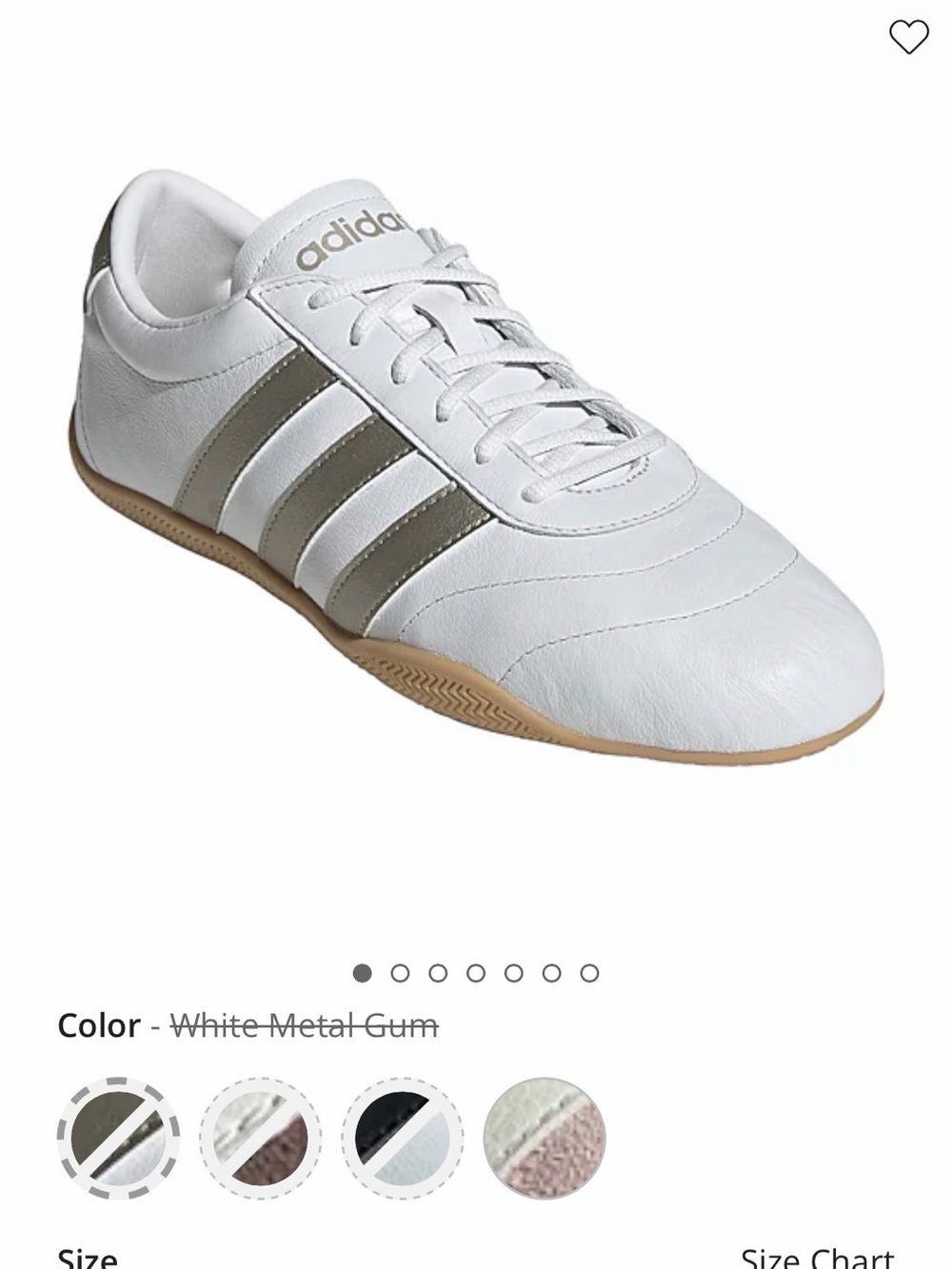 NWT adidas White Sneakers with Metallic Silver Stripes